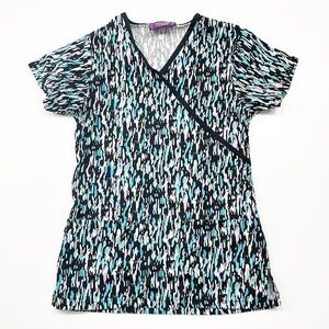 Impulse by Scrub Works multicolored print scrub top / medical uniform